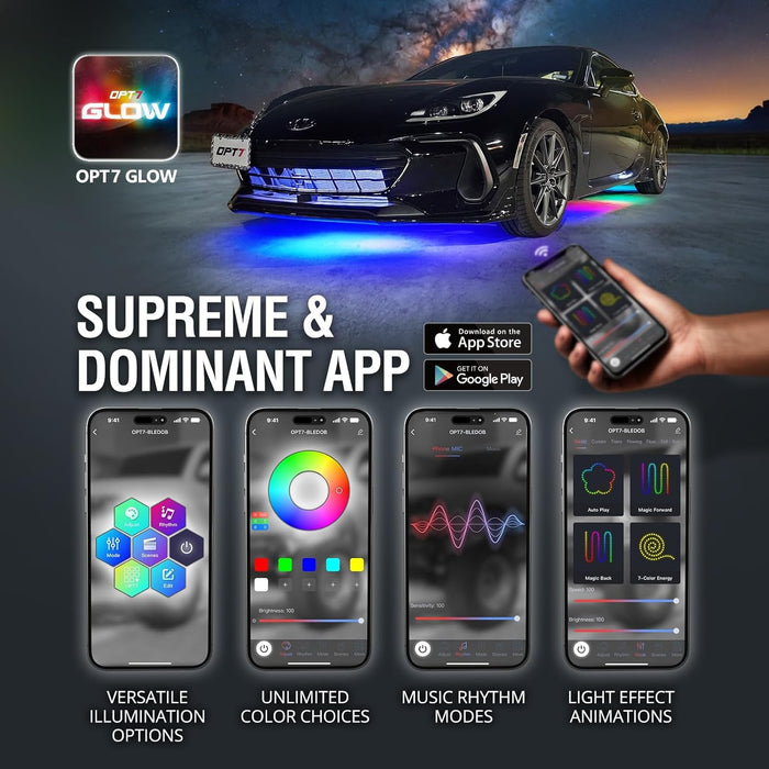 AURA LED Lighting Kit Bundle - Grille + Wheel Well + DreamColor Underglow - Remote Control