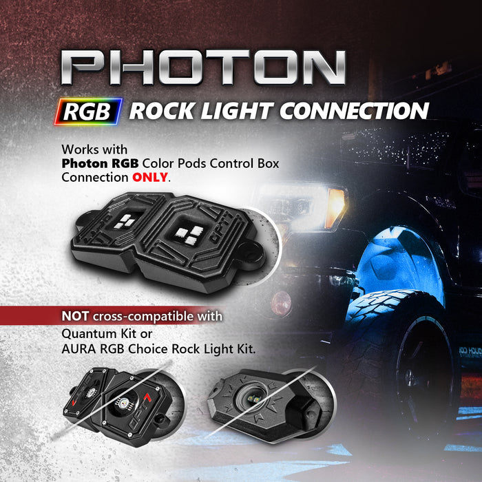 AURA Photon RGB 4-Pin Single LED Black Pod