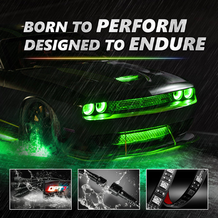 AURA PRO Bluetooth Day Time Running Light DRL Halo RGB for Ford Mustang 2005-2014 - Install Friendly