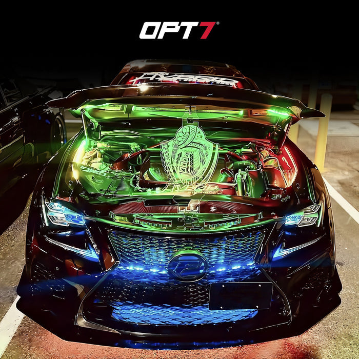 AURA PRO Engine Bay LED Lighting Kit ( 4 x 12-Inch or 4 x 24-Inch)  - Bluetooth Enabled APP Full Color Spectrum