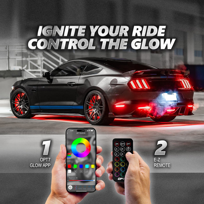 AURA PRO LED Triple Bundle for Dodge Challenger 08-23 ( Halo + Interior + Underglow ) - Bluetooth APP and Remote Controlled