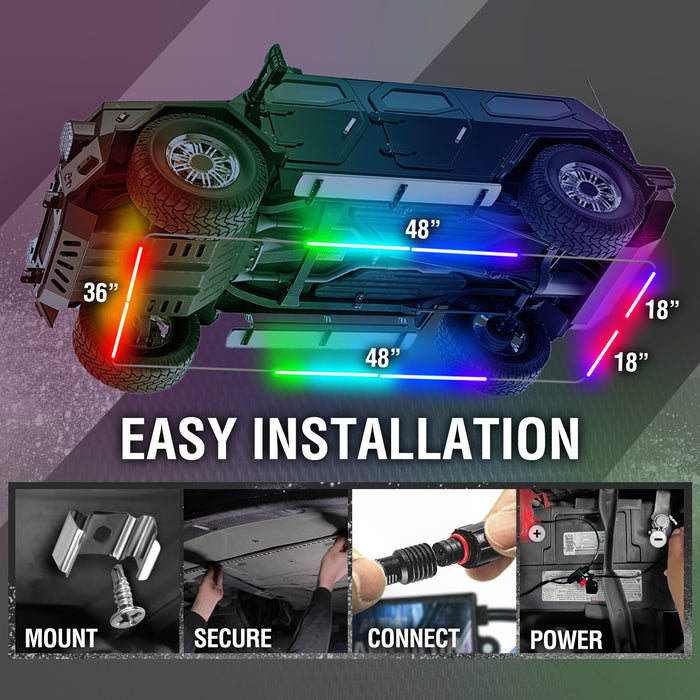 AURA Truck LED Aluminum Underglow DreamColor Lighting Kit