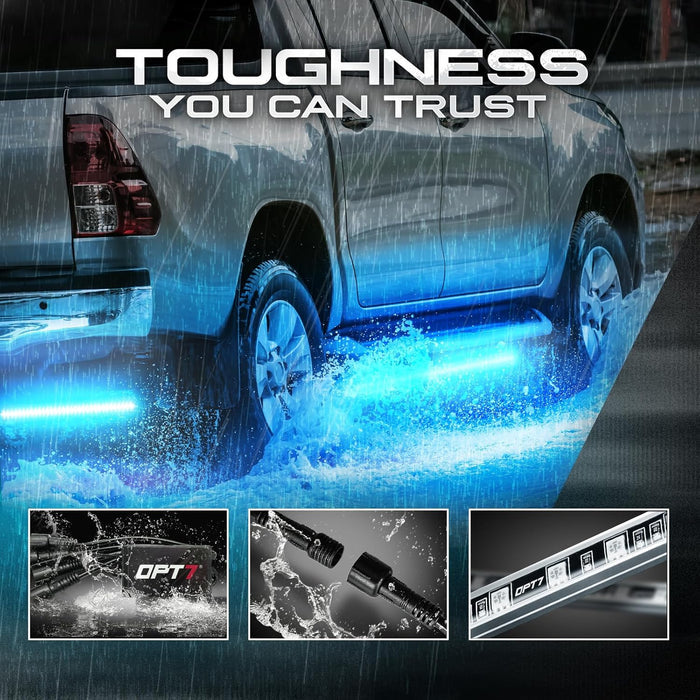 AURA Truck LED Aluminum Underglow Lighting Kit - Wireless Remote Control Full Color Spectrum