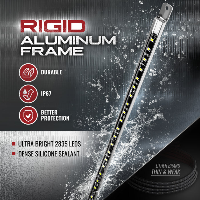 AURA White LED Aluminum Underglow Lighting Kit