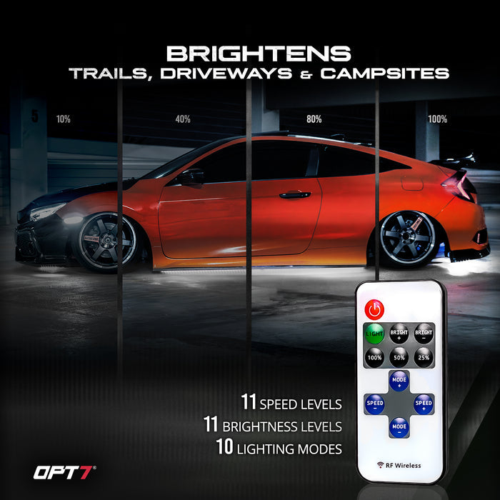 AURA White LED Aluminum Underglow Lighting Kit