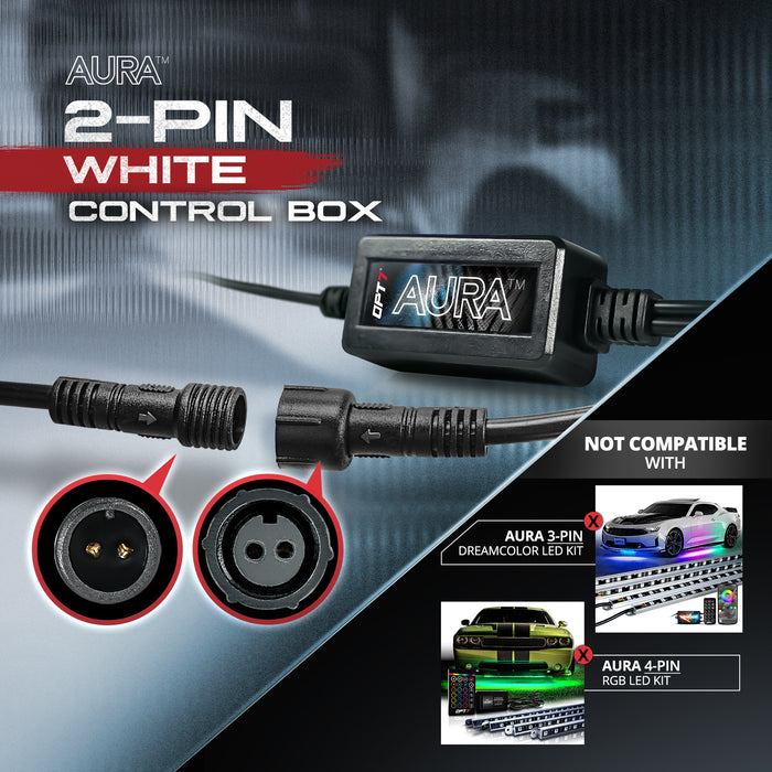 AURA White LED Aluminum Underglow Lighting Kit