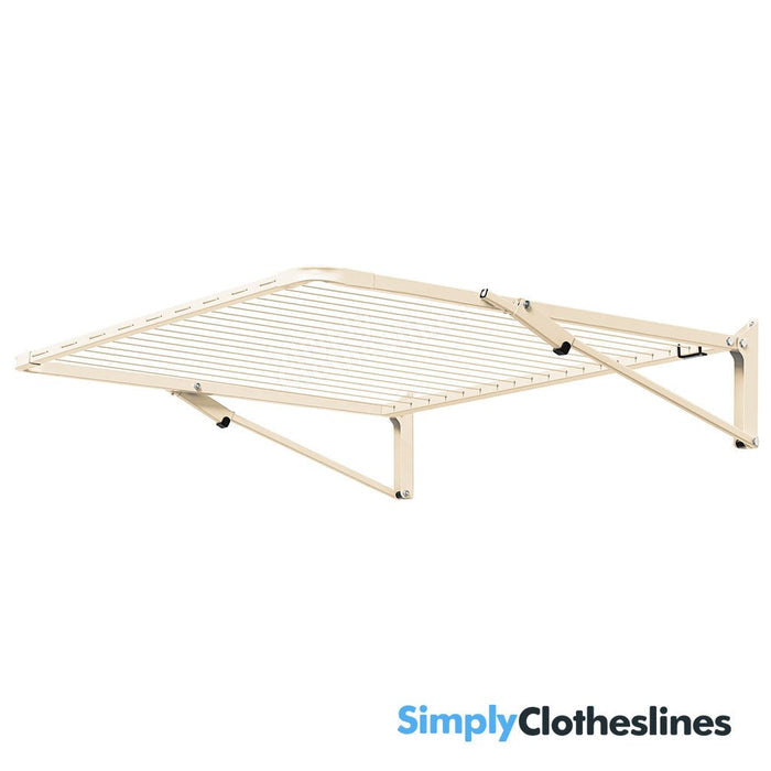 Austral Balcony Line clothesline in the colour Surfmist shown fully extended.