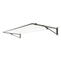 Austral Compact 28 fold down clothesline in the colour Woodland Grey fully extended, open, against a white background.