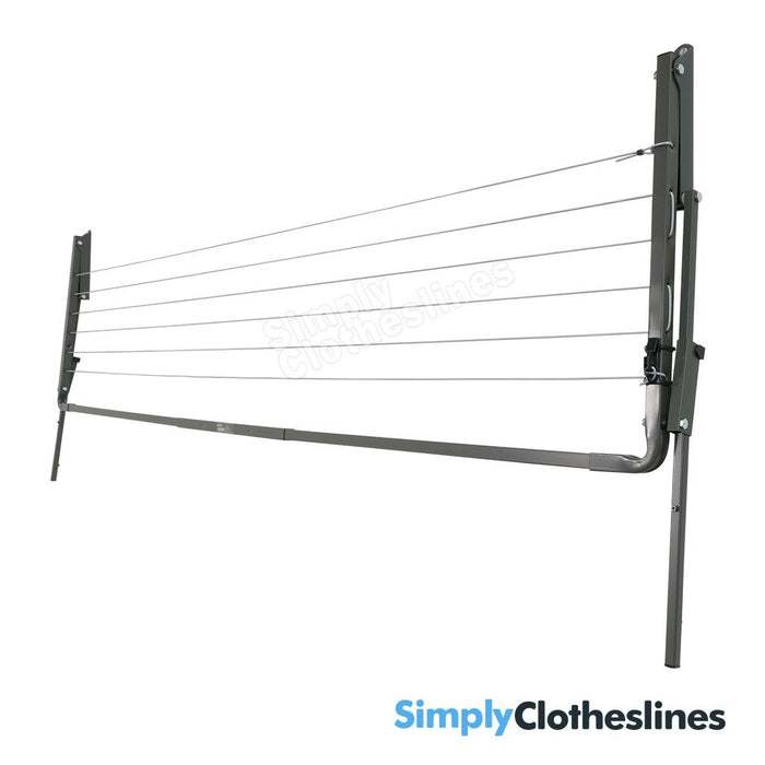 Austral Slenderline 16 fold down clothesline shown from an angled side view.