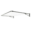 Austral Single fold down clothesline in the colour Woodland Grey fully extended, open, against a white background.