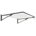 Austral Unit Line clothesline in the colour Woodland Grey shown fully extended against a white background.