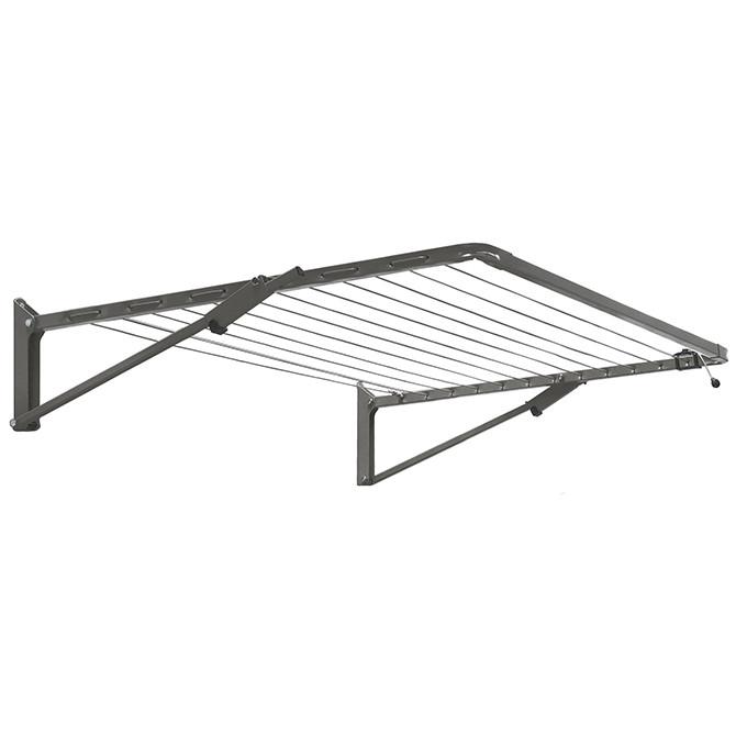 Austral Unit Line clothesline in the colour Woodland Grey shown fully extended against a white background.