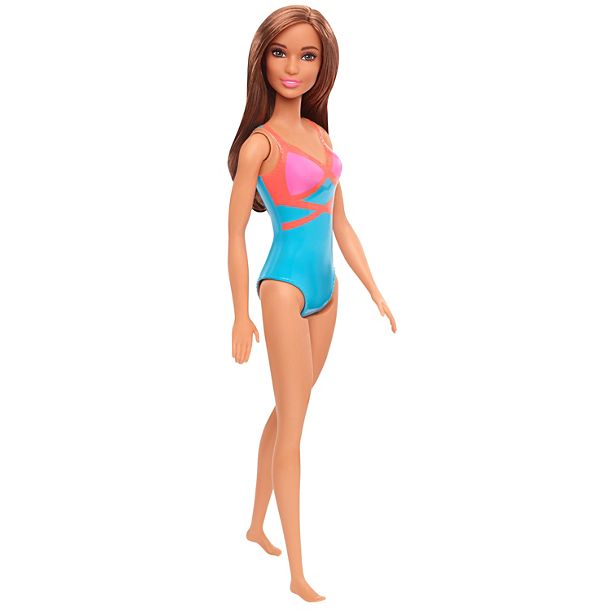 Barbie Doll Brunette Wearing Swimsuit