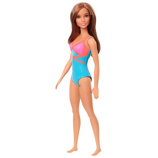 Barbie Doll Brunette Wearing Swimsuit