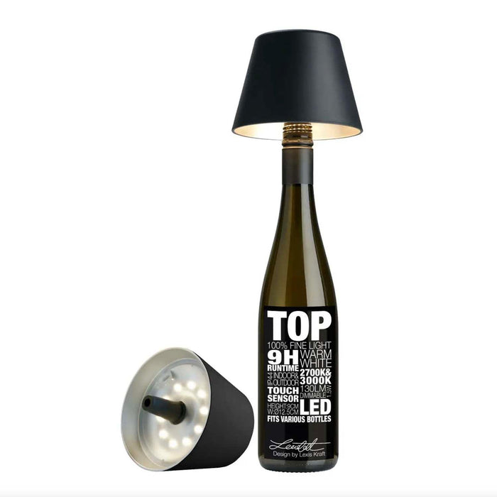 Black LED Bottle Light - Roger's Gardens