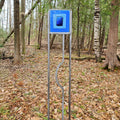 Blue Dichroic Garden Stake