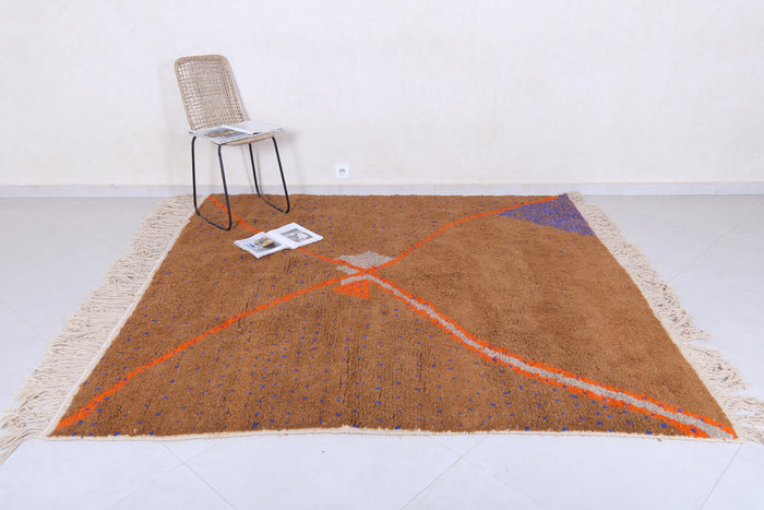 Bold Moroccan wool rug – Abstract design - Custom handmade