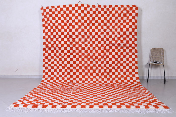 Checkered Moroccan rug - Moroccan Berber red rug - Custom Rug - custom moroccan rugs