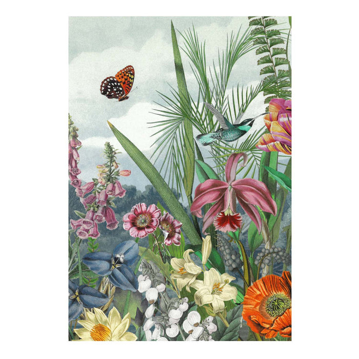 Botanical Butterfly Landscape - Blank