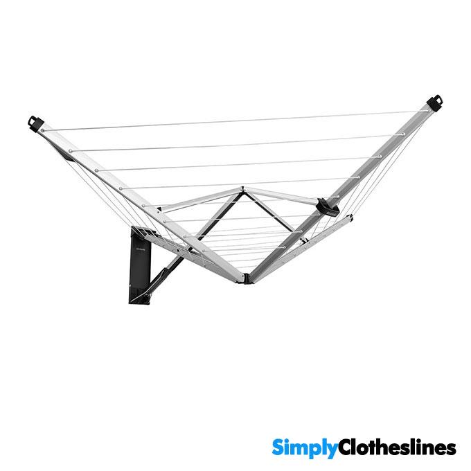 Brabantia WallFix Fold Away Clothesline with a white background.