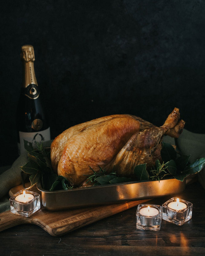 Bronze Free-Range Whole Turkey with Wild Mushroom, Garlic And Herb Stuffing