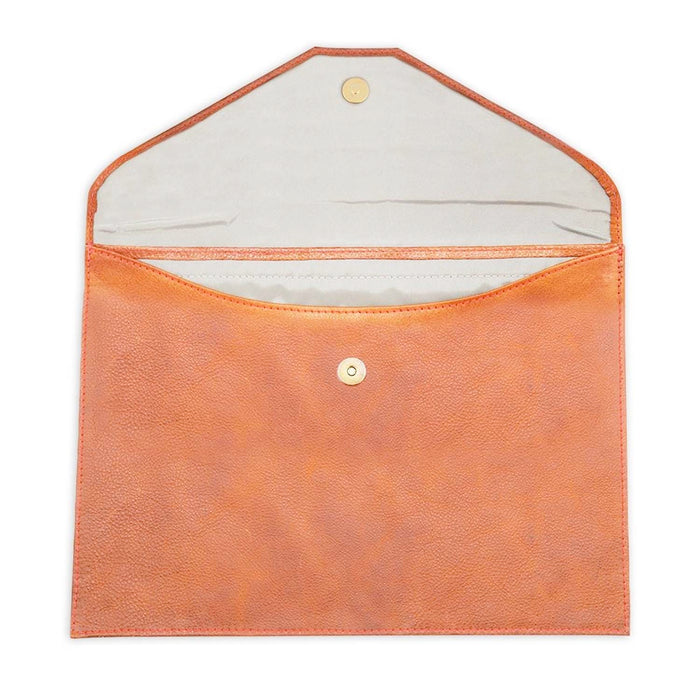 Brown Leather Envelope Bag