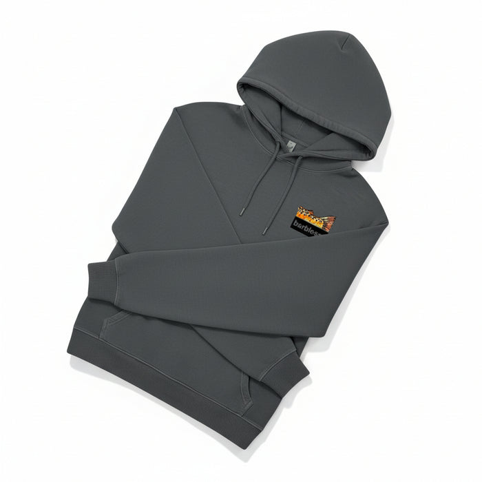 Brown Trout Tail Hoodie - Dark Grey