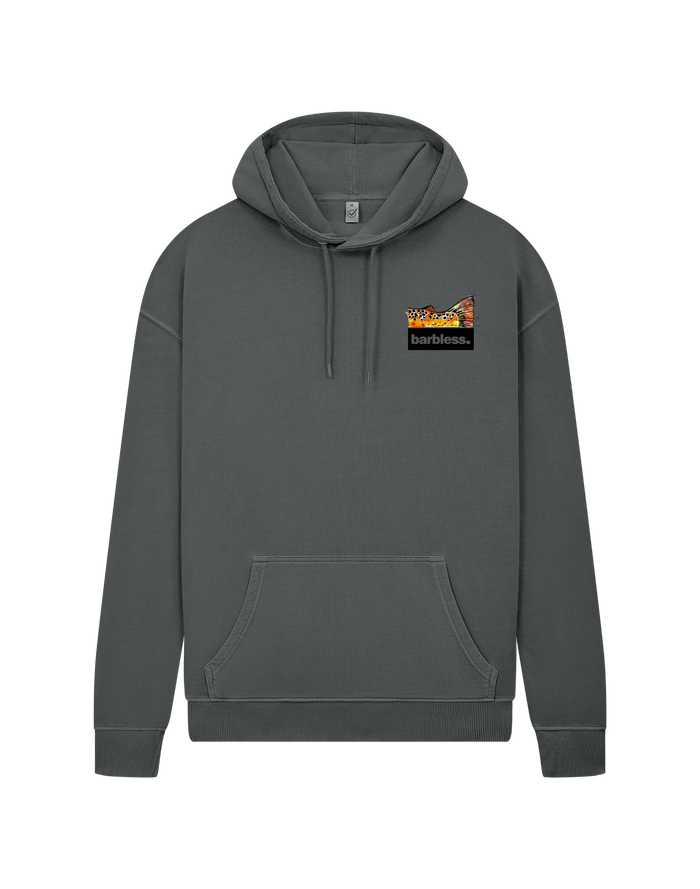 Brown Trout Tail Hoodie - Dark Grey