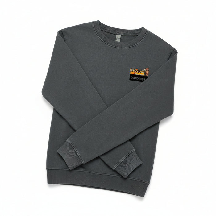 Brown Trout Tail Sweatshirt - Dark Grey