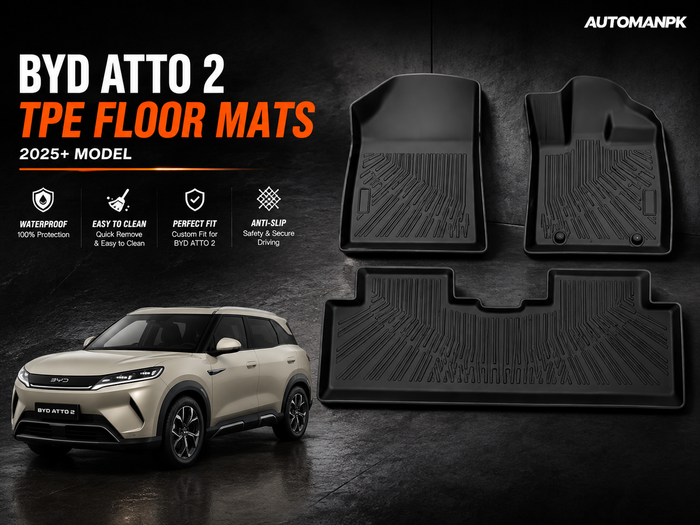 BYD Atto 2 TPE Floor Mats – Waterproof | Anti-Slip | Custom Fit