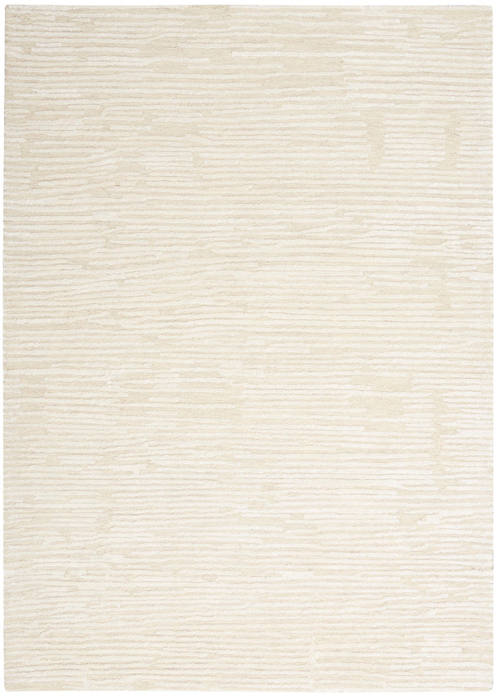 Calvin Klein Ck010 Linear 3'9" x 5'9" Ivory Modern Indoor Rug Rug Calvin Klein