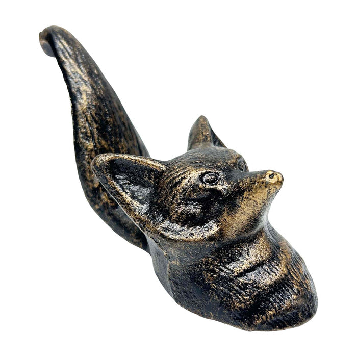 Cast Iron Fox Coat Hook - 6" Tall
