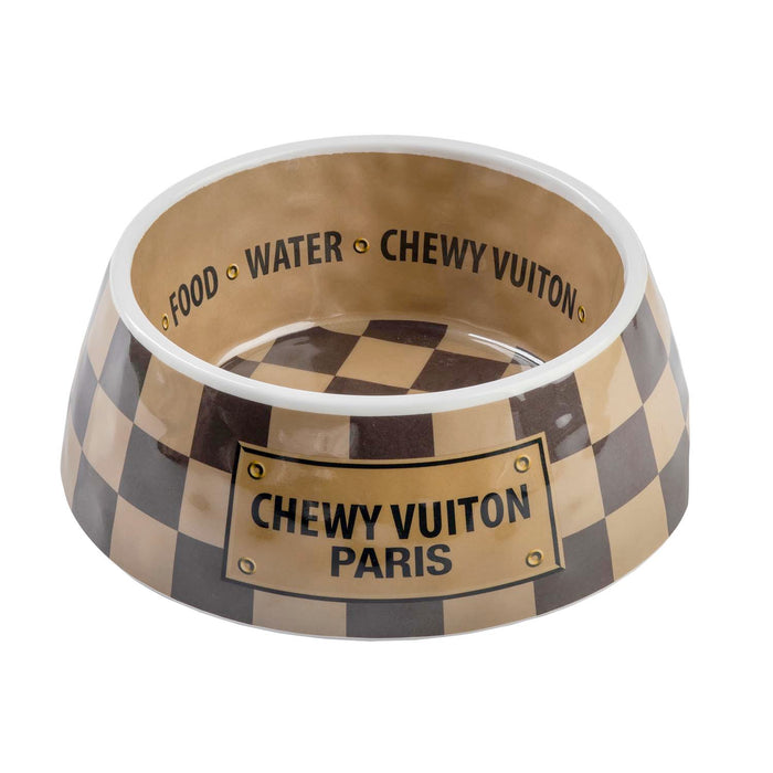 Chewy Vuiton Paris Pet Bowl - 7" Wide