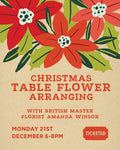 Christmas Table Flower Arranging | Monday 21st December