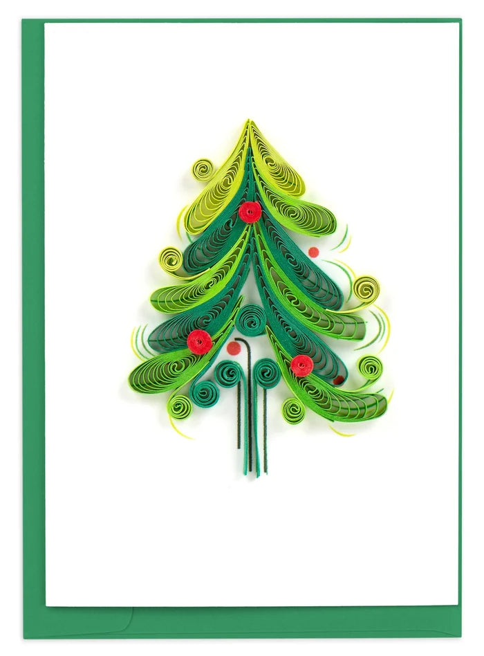 Christmas Tree Quilled Gift Enclosure Card