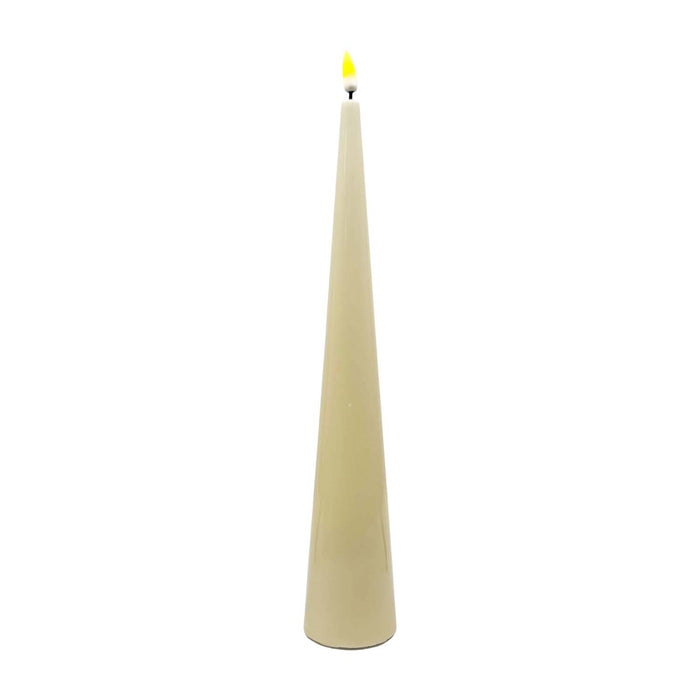 Cream LED Cone Stick Candle - 11" Tall from the 2026 Moonlight Masquerade Halloween collection at Roger's Gardens