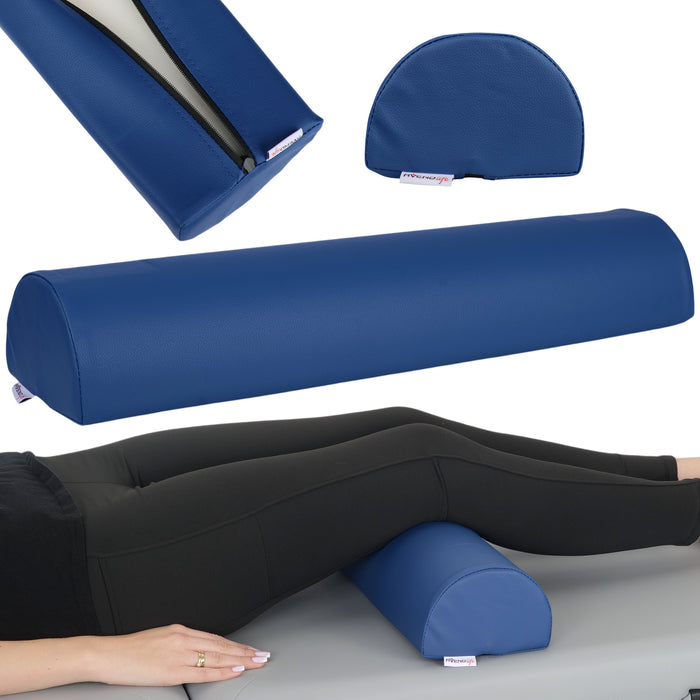 Cuscino cilindrico semicircolare 60x15x10 cm - K512 Blu