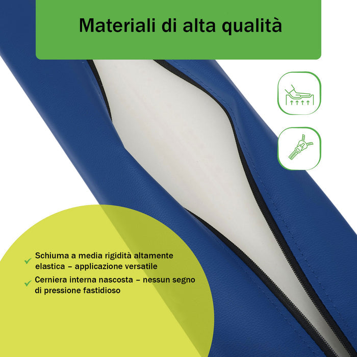 Cuscino cilindrico semicircolare 60x15x10 cm - K512 Blu