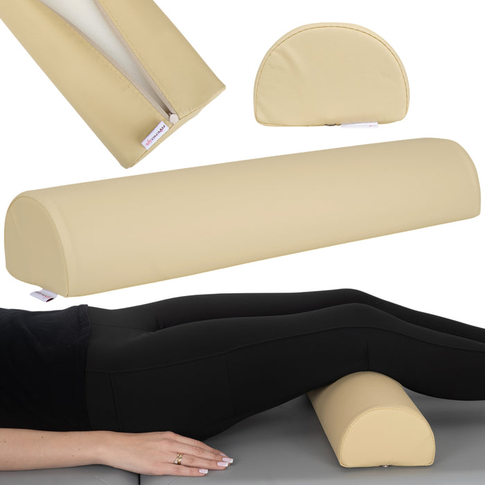 Cuscino cilindrico semicircolare 60x15x10 cm - K533 Beige