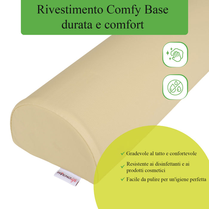 Cuscino cilindrico semicircolare 60x15x10 cm - K533 Beige