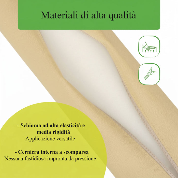 Cuscino cilindrico semicircolare 60x15x10 cm - K533 Beige
