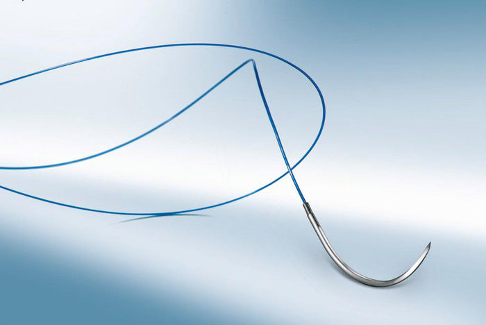 Dafilon suture non assorbibili in nylon, ago DSMP 3/8 19mm, USP 4/0 - filo blu 45cm (conf. 12 pz.)