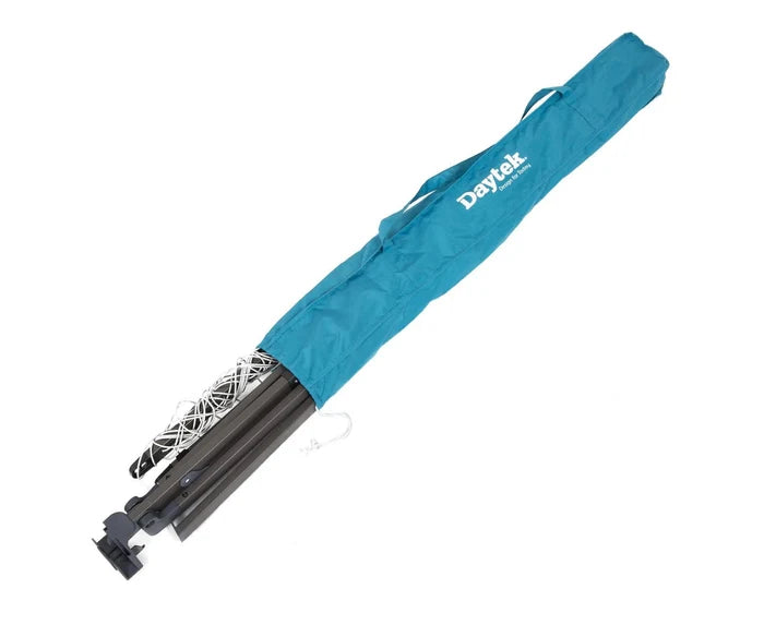 Daytek portable folded and stored inside the supplied carry bag.