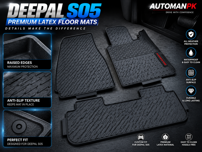 Deepal S05 Latex Floor Mats – Custom Fit & All-Weather | AutoManPK