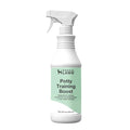 DoggieLawn Potty Training Boost spray bottle, used to encourage dogs to go on a designated dog grass potty.