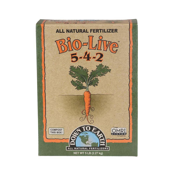 Down To Earth Organic Bio Live Fertilizer - 5lbs - Roger's Gardens