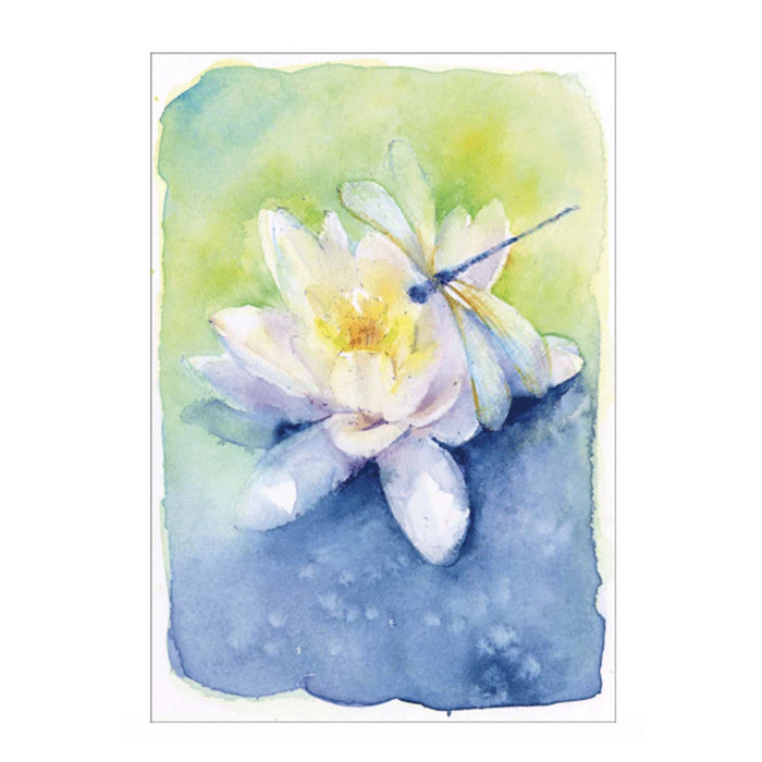 Dragonfly & Waterlily - Blank