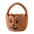 Fabric Tricks & Treats Pumpkin Basket - 12" Wide from the 2026 Moonlight Masquerade Halloween collection at Roger's Gardens