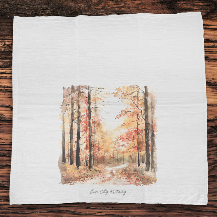 Fall Hike - Custom Cotton Tea Towel
