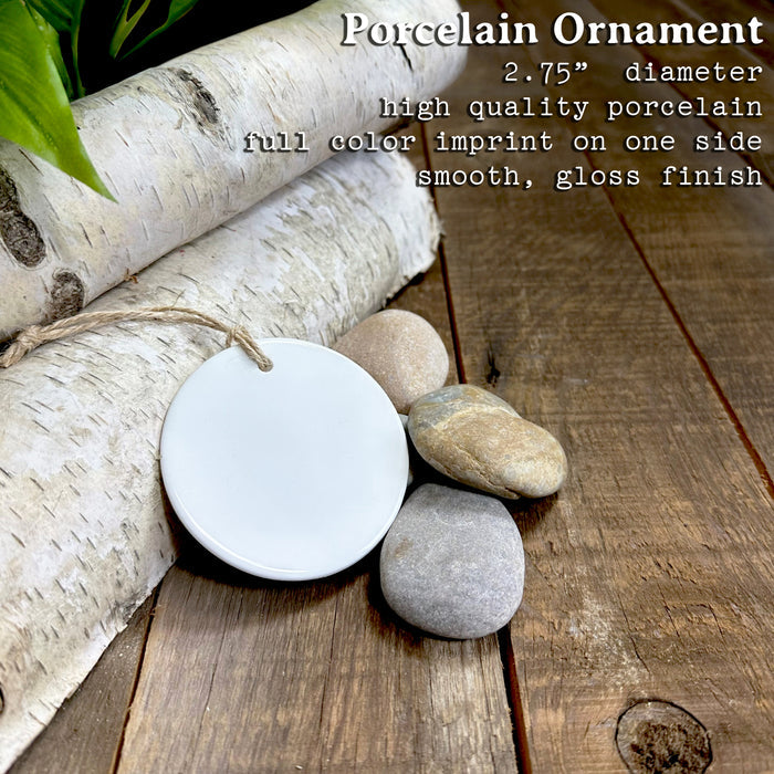 Fall Mountain Lake Scene - Ornament